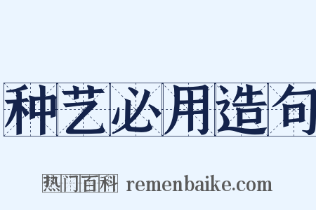种艺必用造句是什么意思的图片